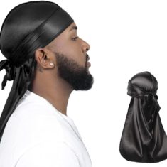 High Quality Unisex Polyester/ Silky Long Tail Durag - Assorted Colors