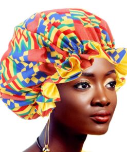 African-Print Satin-Lined Reversible Bonnet