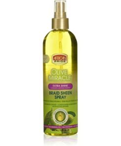 AfricanPride Braid Sheen Spray moisturizes and conditions