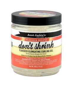 Aunt Jackie's Curls & Coils Flaxseed Recipes Don't Shrink Flaxseed Elongating Curling Gel 15 oz. Jar