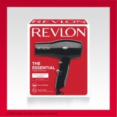 Revlon Essentials Compact and Lightweight Cold Shot Button Hair Dryers, Black Blow Dryer