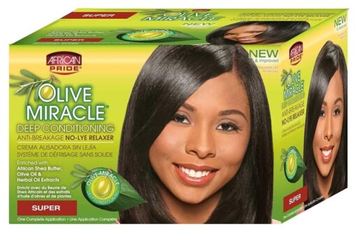 AfricanPride OliveMiracle Relaxer-SuperRelaxer, hair strengthener