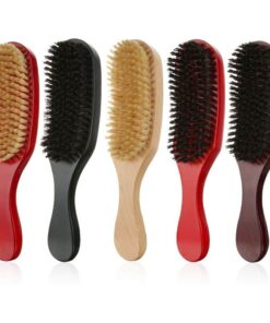 Beech Paint Bristle Long Handle Curved Comb Multi Color Smooth Hair