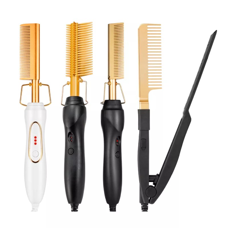 high heat electric hair hot press comb