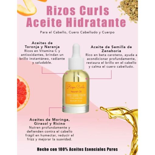 Rizos Curls Nourish Oil for Hair, Scalp & Body 29ml