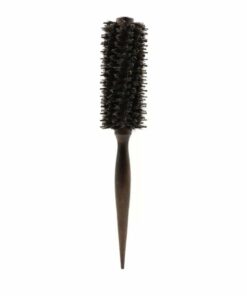 Roll Round Comb Wood Handle Natural Bristle Brush