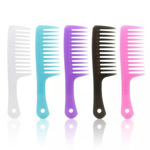 Unbreakable Shampoo Salon Color Plastic Wide Teeth Hair Comb