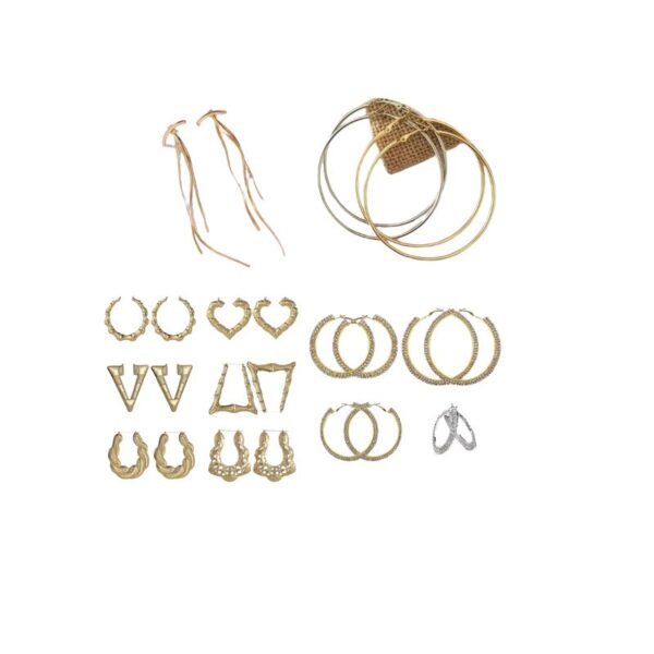 Large Loop Earrings Gold Exaggerated Circle Trendy Geometric Earrings Punk Statement Earrings Jewelry